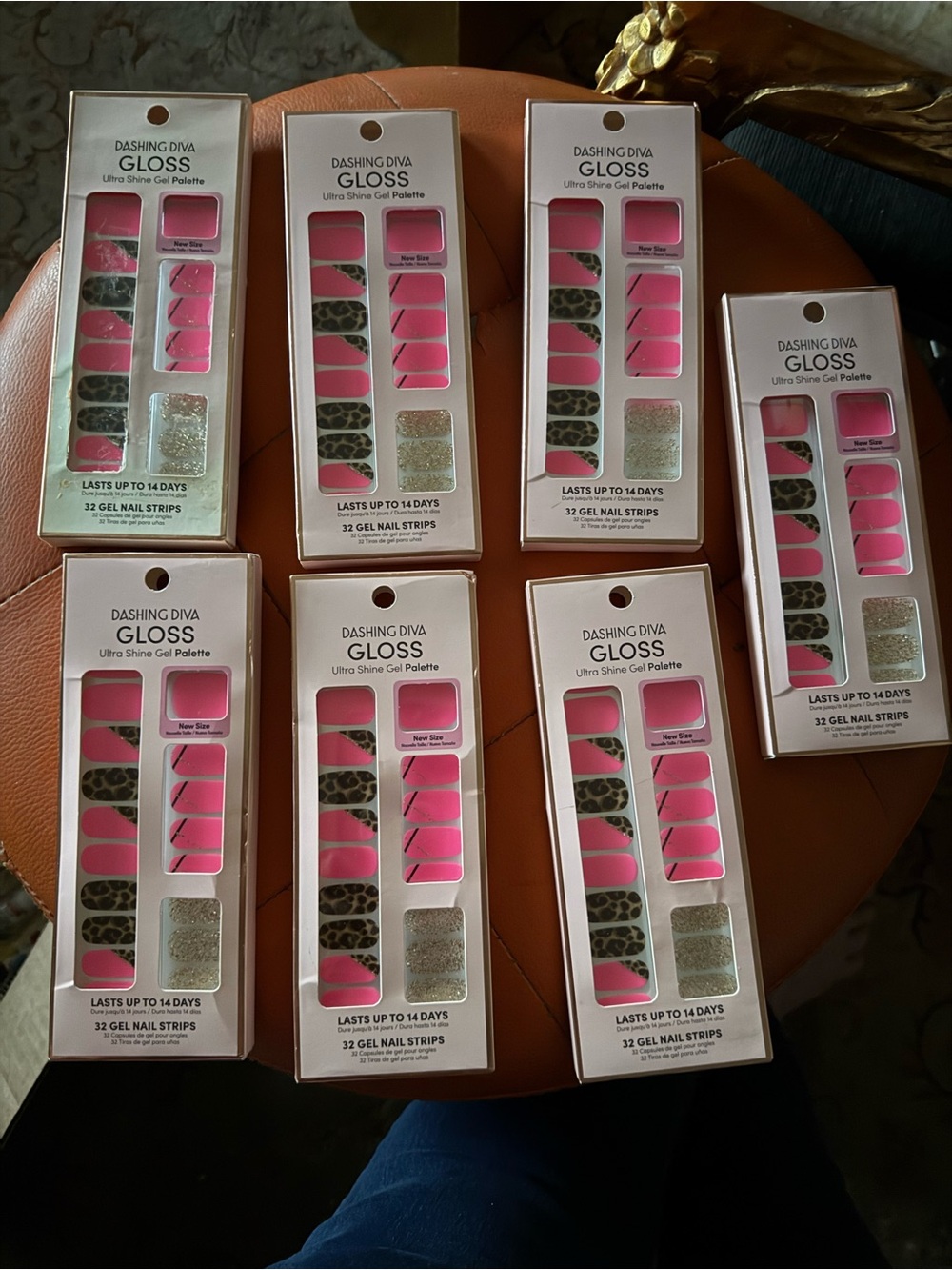 Gloss Pink Gel Nail Strips - Pack of 8